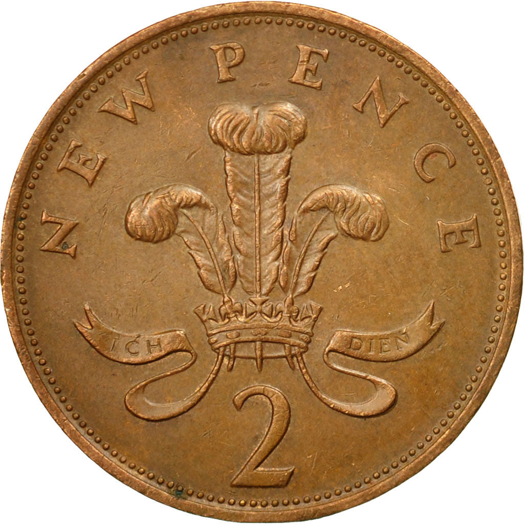Coin, Great Britain, Elizabeth II, 2 New Pence, 1977, VF(30-35), Bronze, KM:916