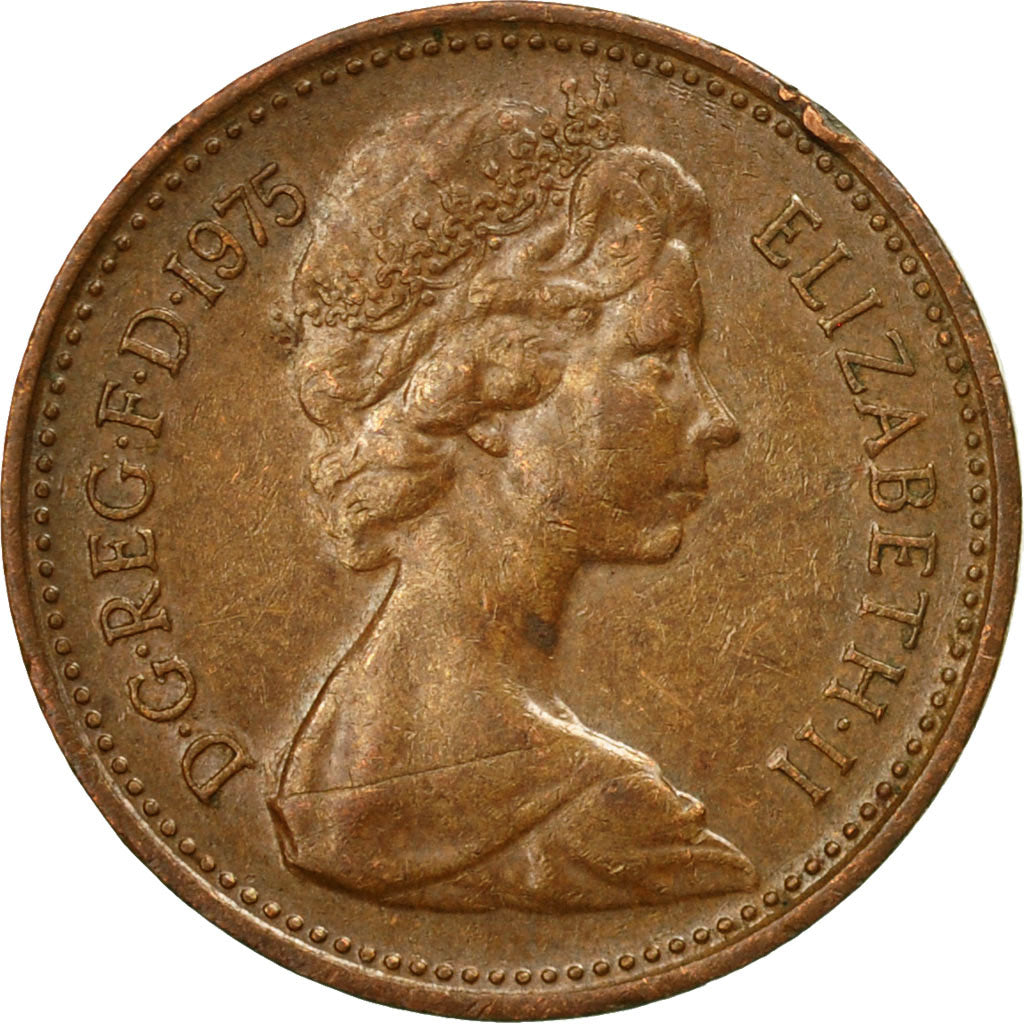Münze, Großbritannien, Elizabeth II, New Penny, 1975, S+, Bronze, KM:915