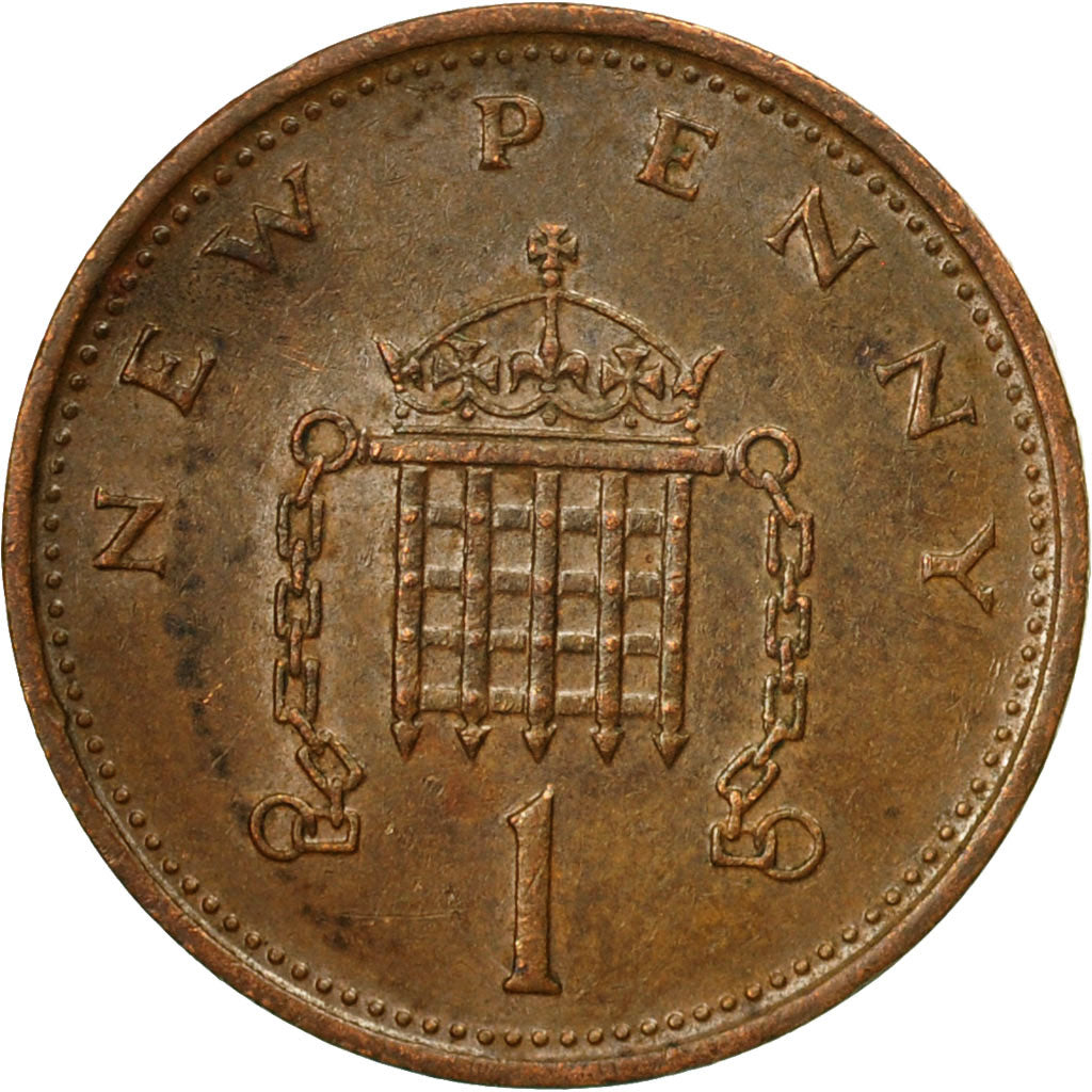 Münze, Großbritannien, Elizabeth II, New Penny, 1975, S+, Bronze, KM:915