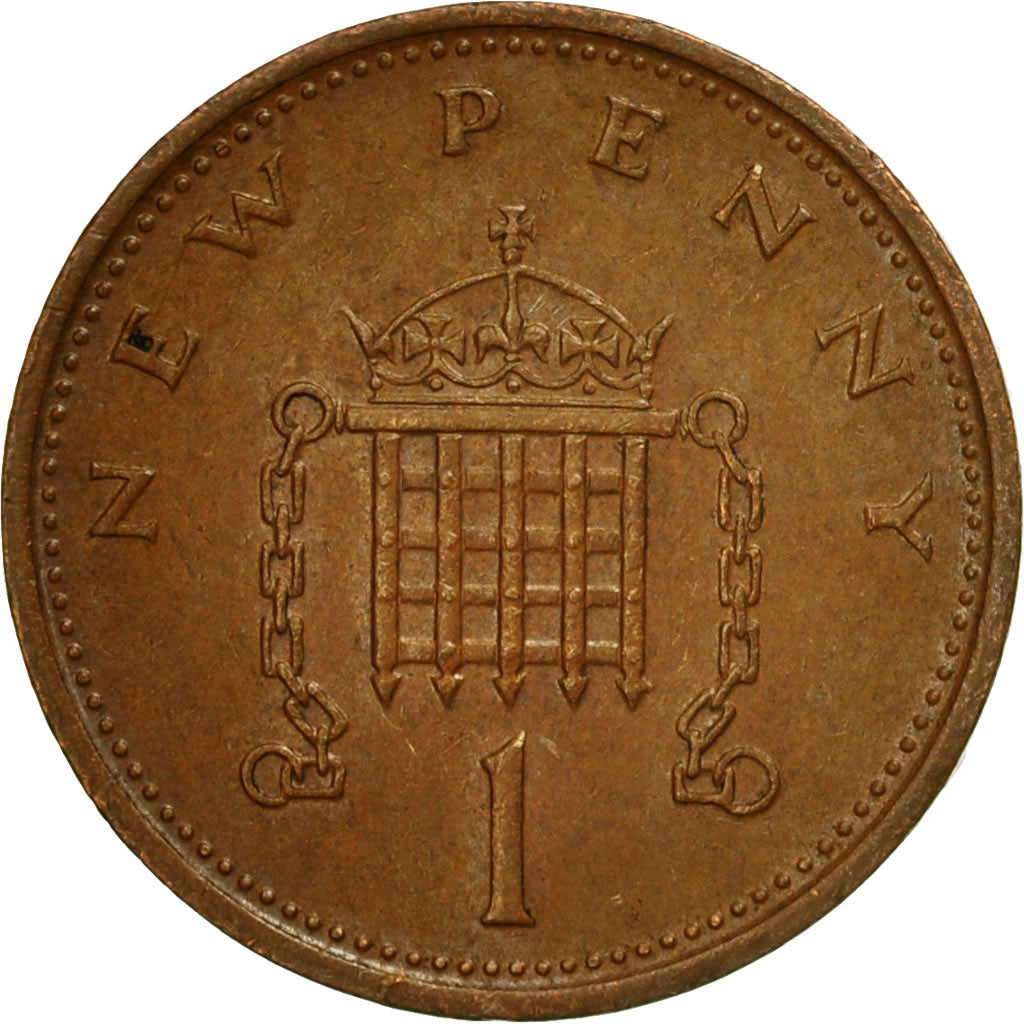 Coin, Great Britain, Elizabeth II, New Penny, 1974, VF(30-35), Bronze, KM:915