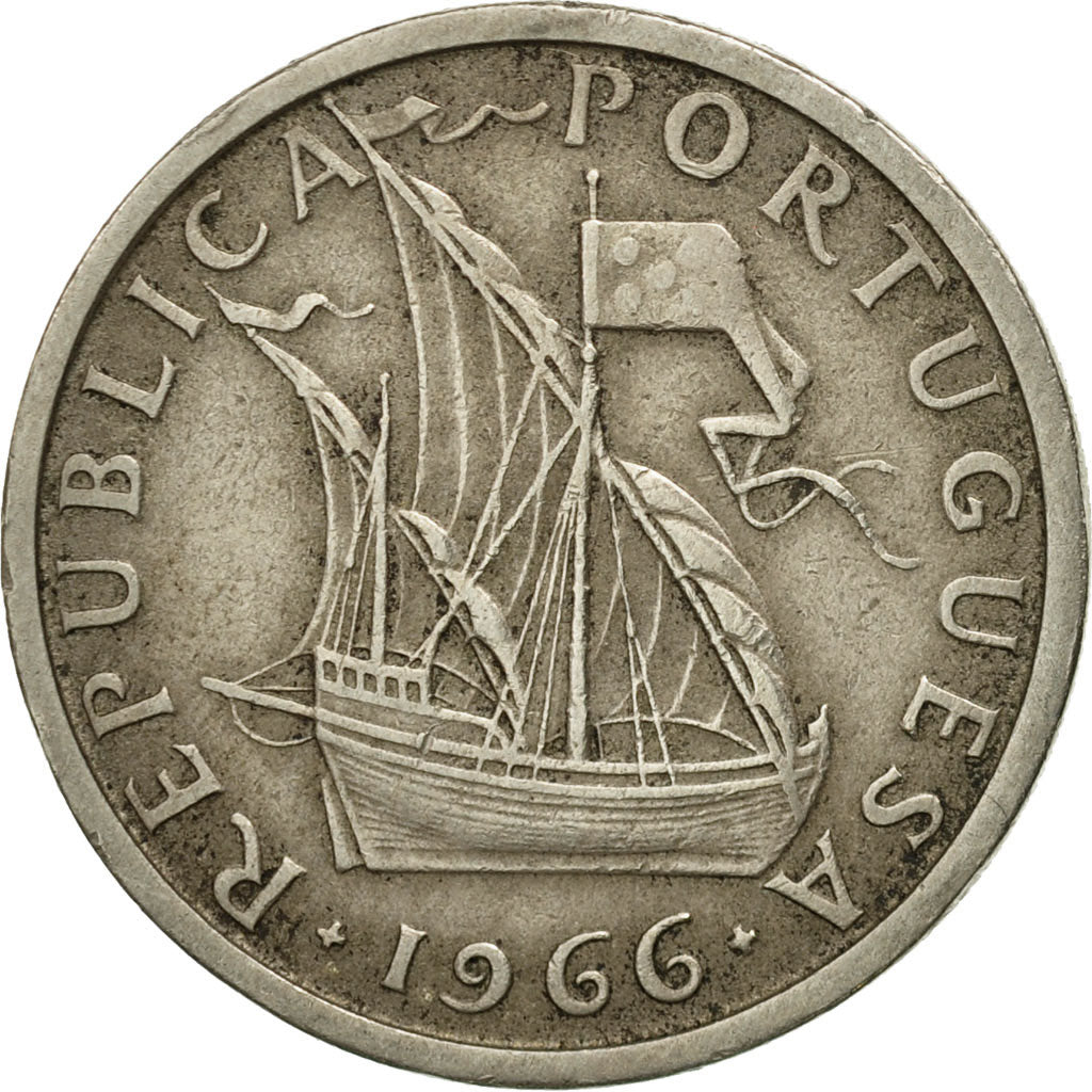 Monnaie, Portugal, 5 Escudos, 1966, TB+, Copper-nickel, KM:591