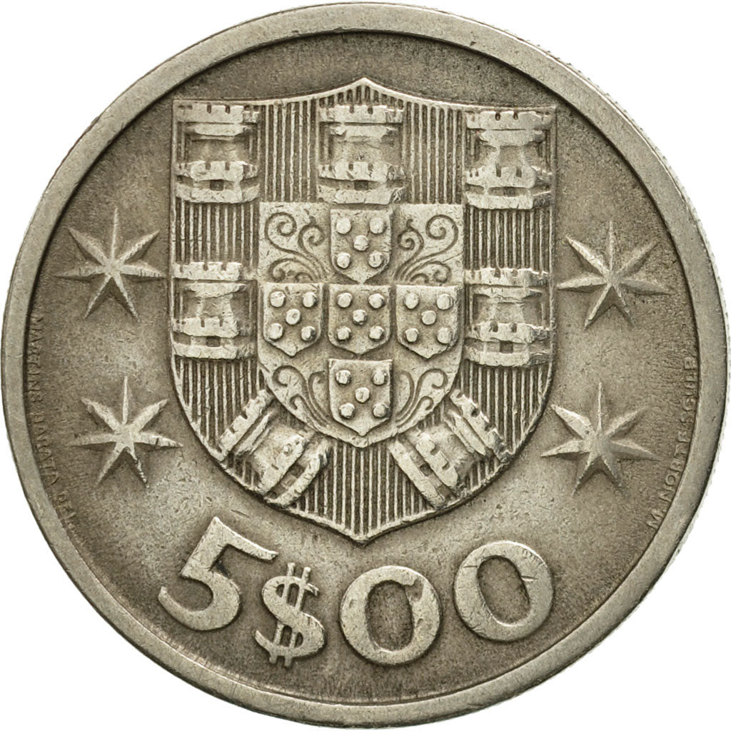 Monnaie, Portugal, 5 Escudos, 1966, TB+, Copper-nickel, KM:591