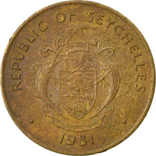 Moneta, Seszele, 10 Cents, 1981, British Royal Mint, VF(30-35), Mosiądz, KM:44