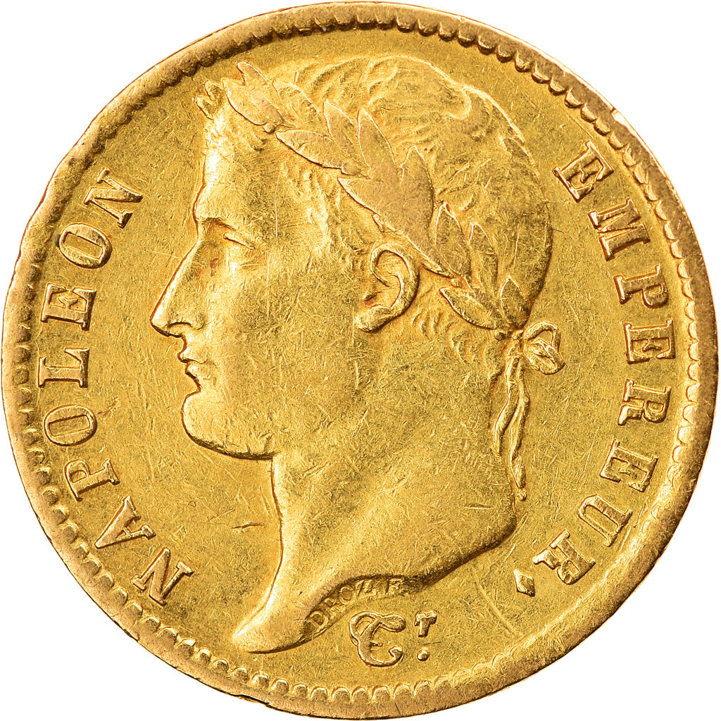 Moneta, Francja, Napoléon I, 20 Francs, 1814, Paris, EF(40-45), Złoto