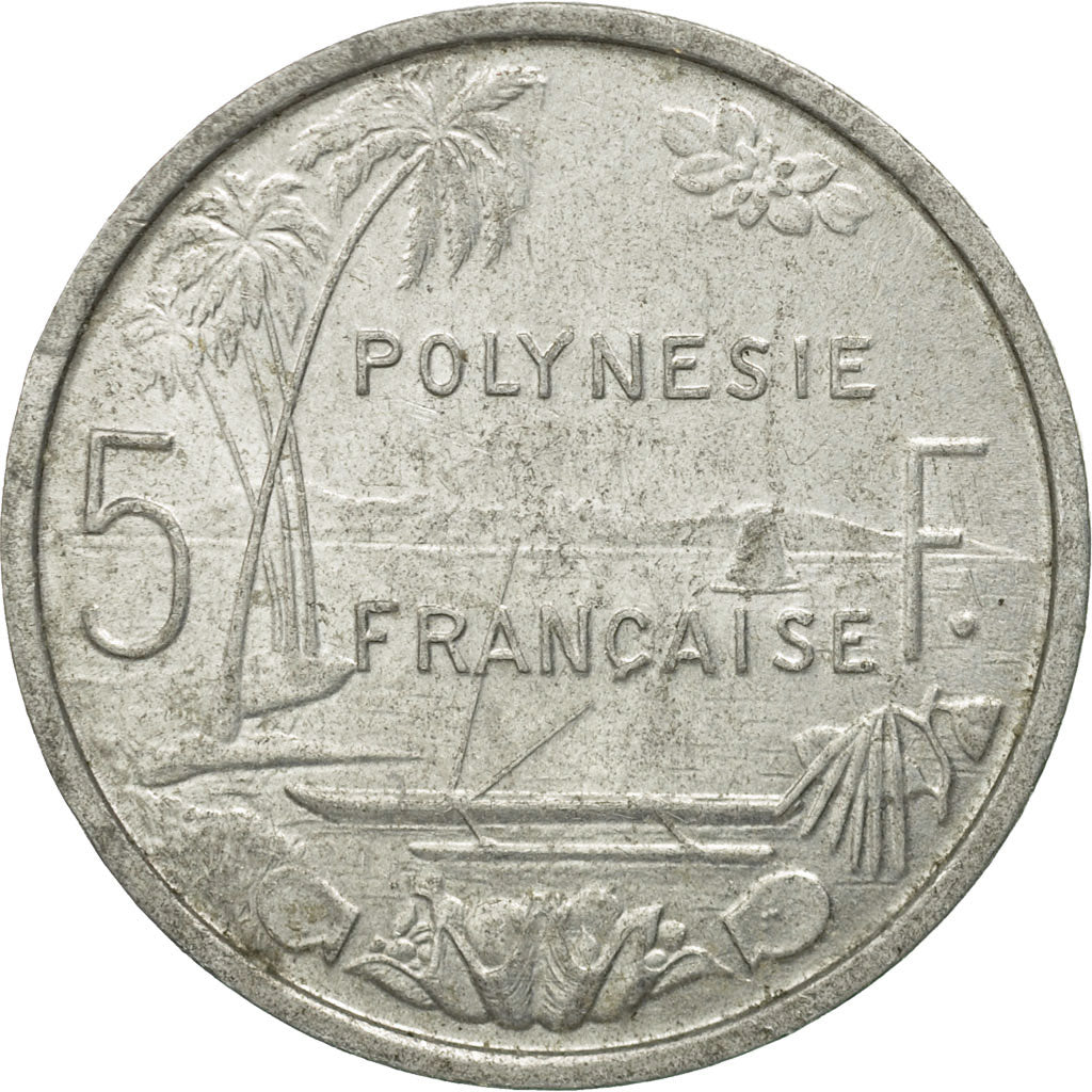 Monnaie, French Polynesia, 5 Francs, 1965, Paris, TB+, Aluminium, KM:4