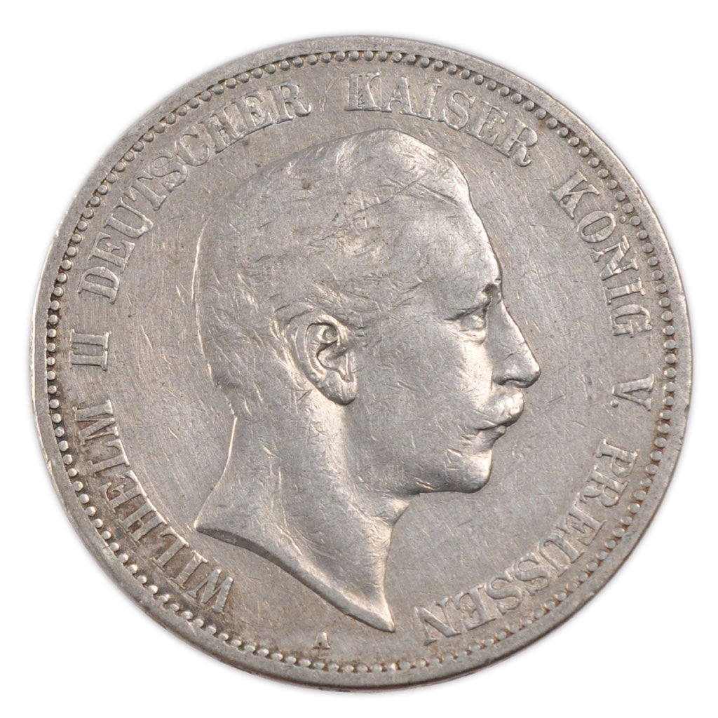 Coin, German States, PRUSSIA, Wilhelm II, 5 Mark, 1893, Berlin, VF(30-35)