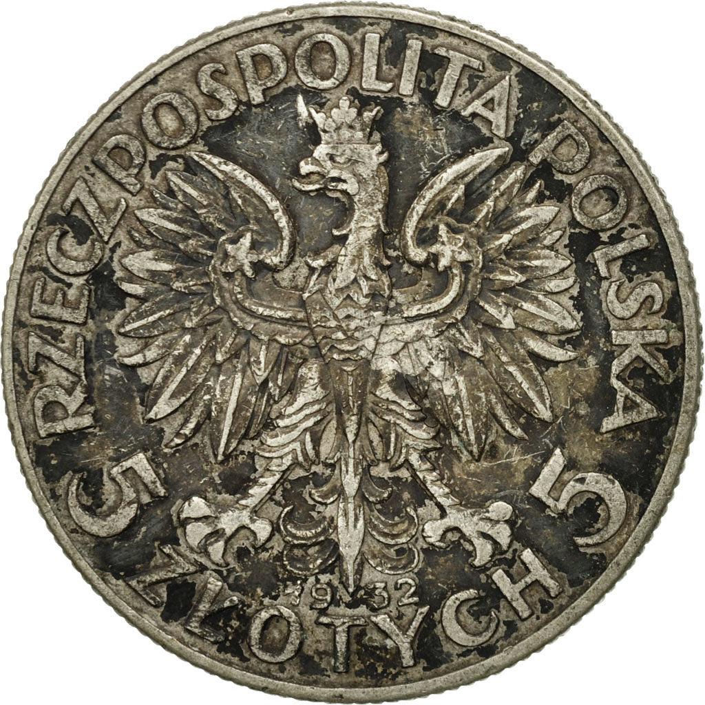 Monnaie, Pologne, 5 Zlotych, 1932, Warsaw, TB, Argent, KM:21