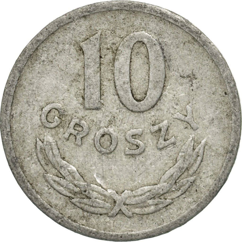 Coin, Poland, 10 Groszy, 1949, Warsaw, VF(20-25), Aluminum, KM:42a