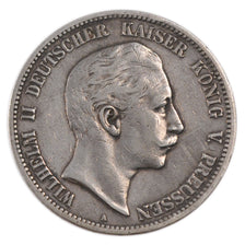 Moneta, Stati tedeschi, PRUSSIA, Wilhelm II, 5 Mark, 1902, Berlin, MB+, Argento