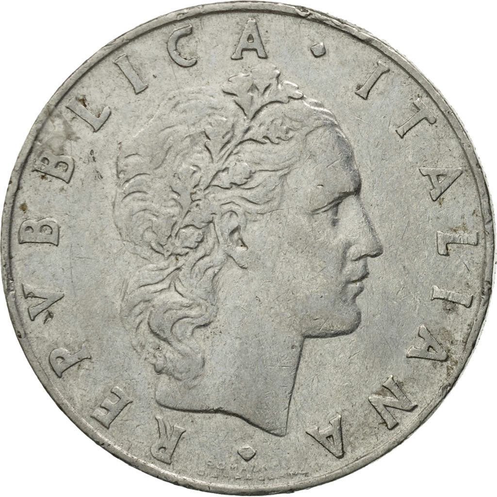Münze, Italien, 50 Lire, 1955, Rome, S, Stainless Steel, KM:95.1