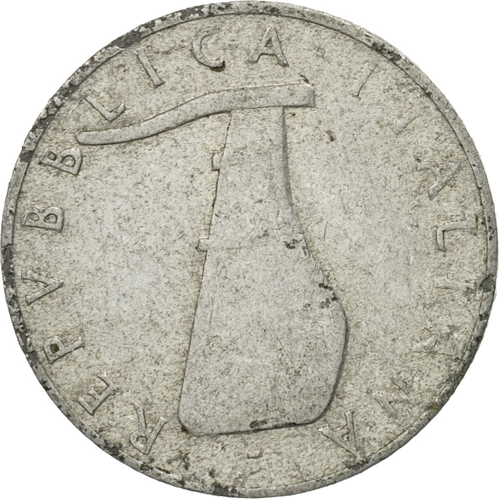 Moneda, Italia, 5 Lire, 1953, Rome, BC+, Aluminio, KM:92