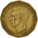 Munten, Groot Bretagne, George VI, 3 Pence, 1944, FR+, Nickel-brass, KM:849