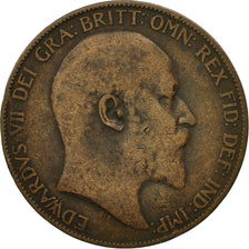 Coin, Great Britain, Edward VII, Penny, 1905, VF(20-25), Bronze, KM:794.2