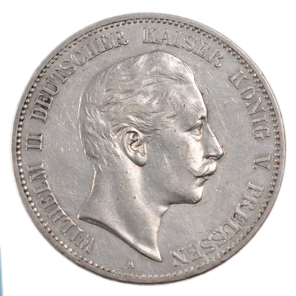 GERMAN STATES, 5 Mark, 1904, Berlin, KM #523, VF(30-35), Silver, 38, 27.70