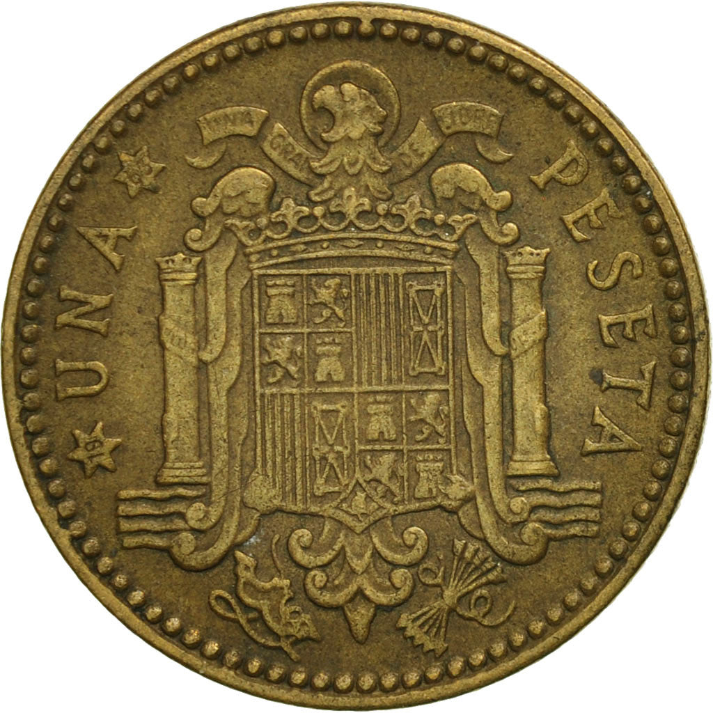 Moneta, Spagna, Francisco Franco, caudillo, Peseta, 1963, MB+, Alluminio-bronzo