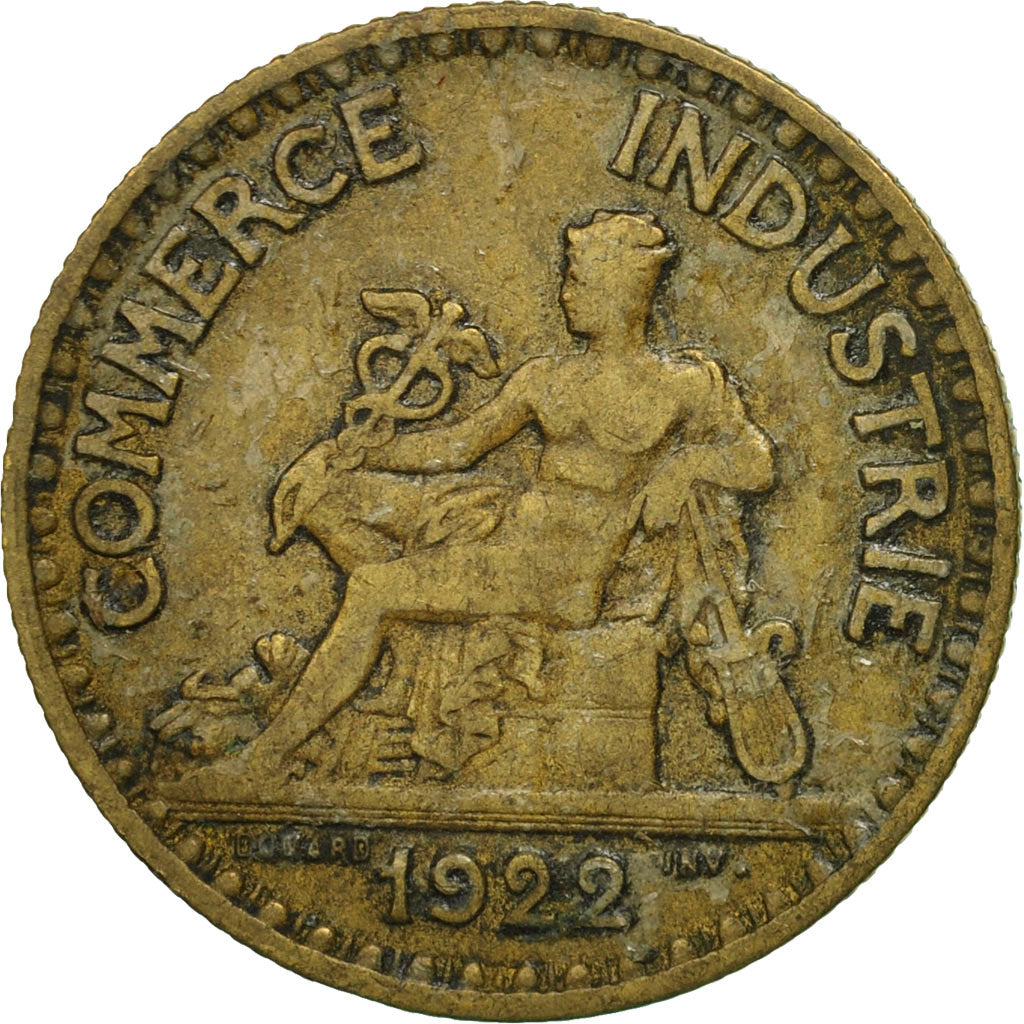 Coin, France, Chambre de commerce, 2 Francs, 1922, Paris, VF(20-25)