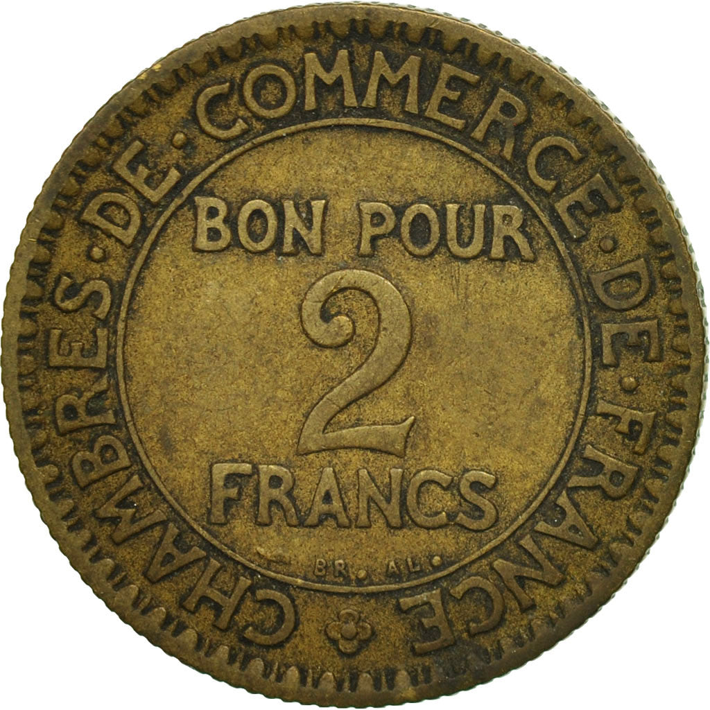 Coin, France, Chambre de commerce, 2 Francs, 1922, Paris, VF(20-25)