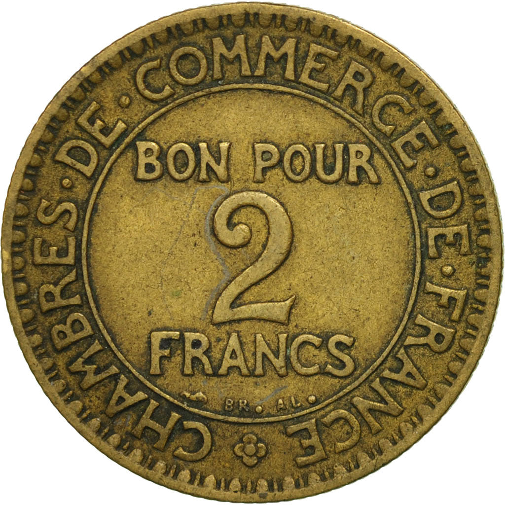 Coin, France, Chambre de commerce, 2 Francs, 1922, Paris, VF(30-35)