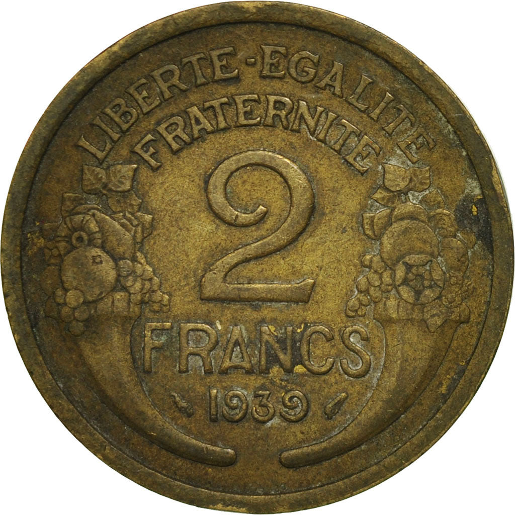 Münze, Frankreich, Morlon, 2 Francs, 1939, Paris, S, Aluminum-Bronze, KM:886