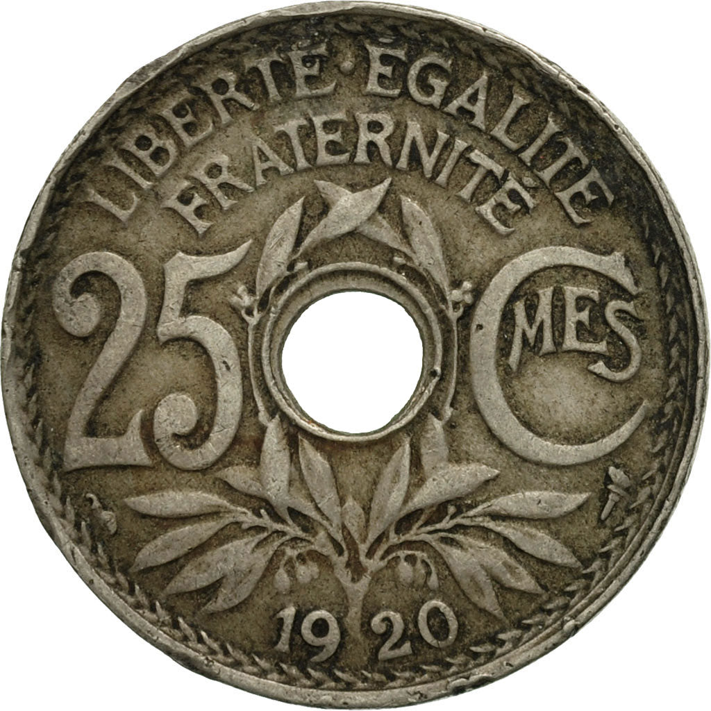 Monnaie, France, Lindauer, 25 Centimes, 1920, TB, Copper-nickel, Gadoury:380