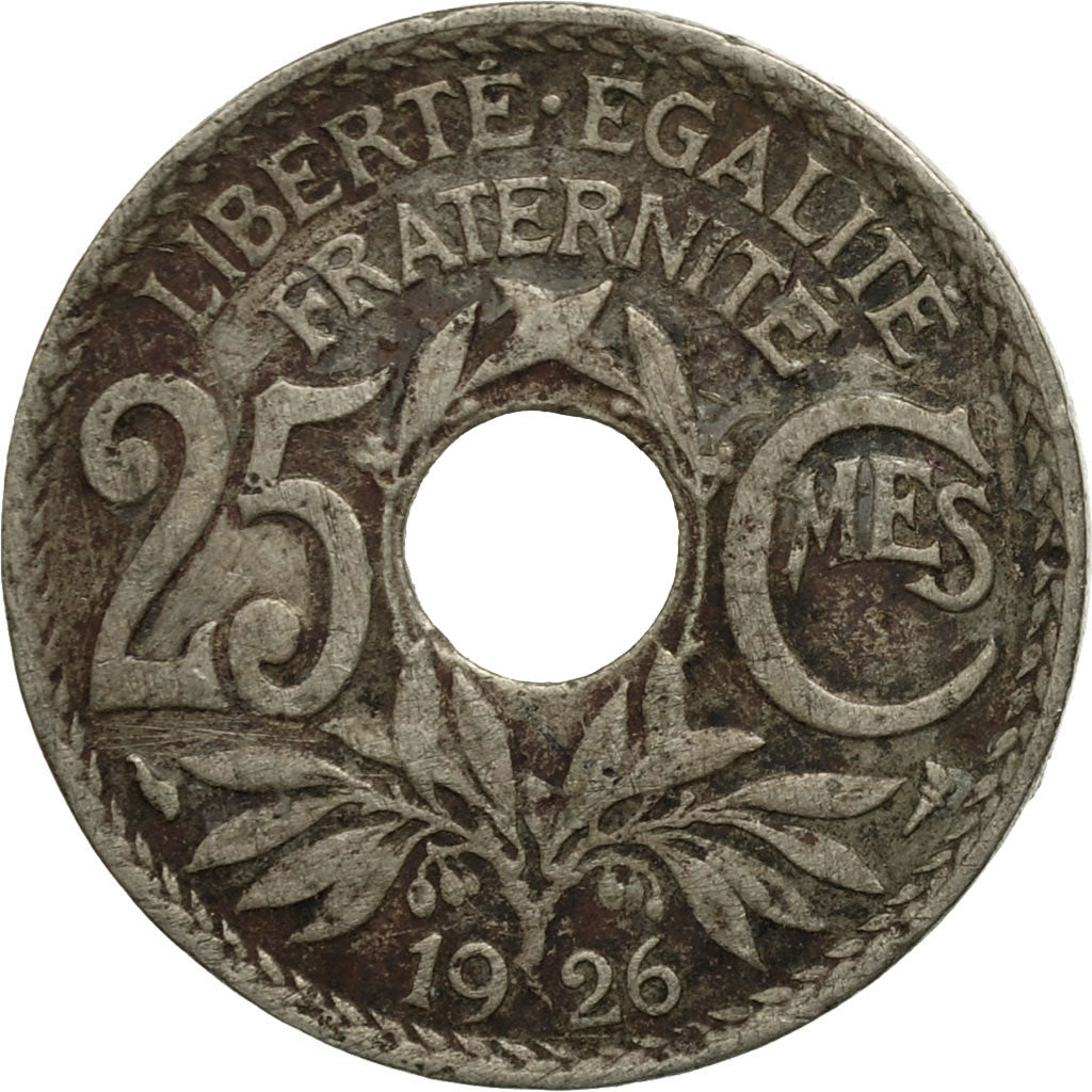 Munten, Frankrijk, Lindauer, 25 Centimes, 1926, FR, Copper-nickel, KM:867a
