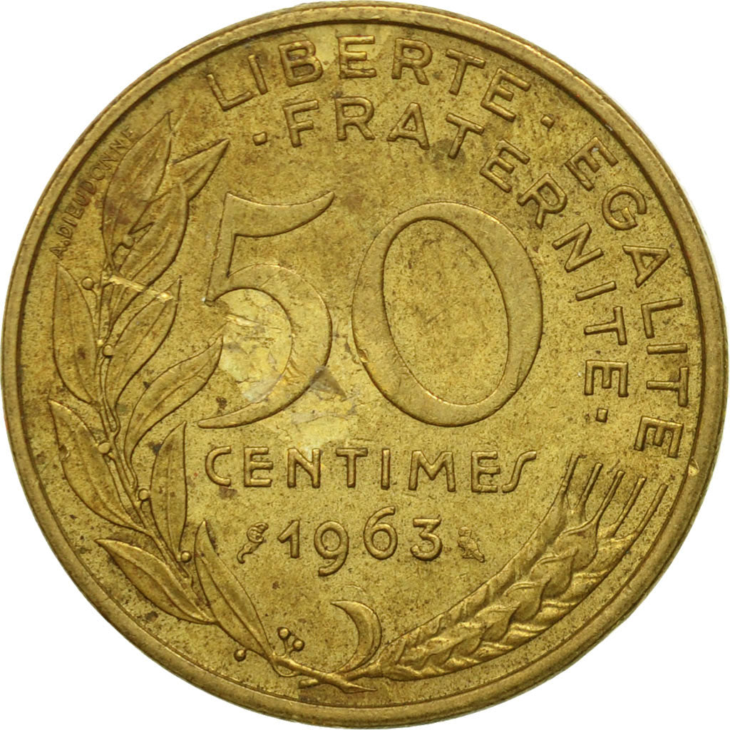 Monnaie, France, Marianne, 50 Centimes, 1963, Paris, TB+, Aluminum-Bronze