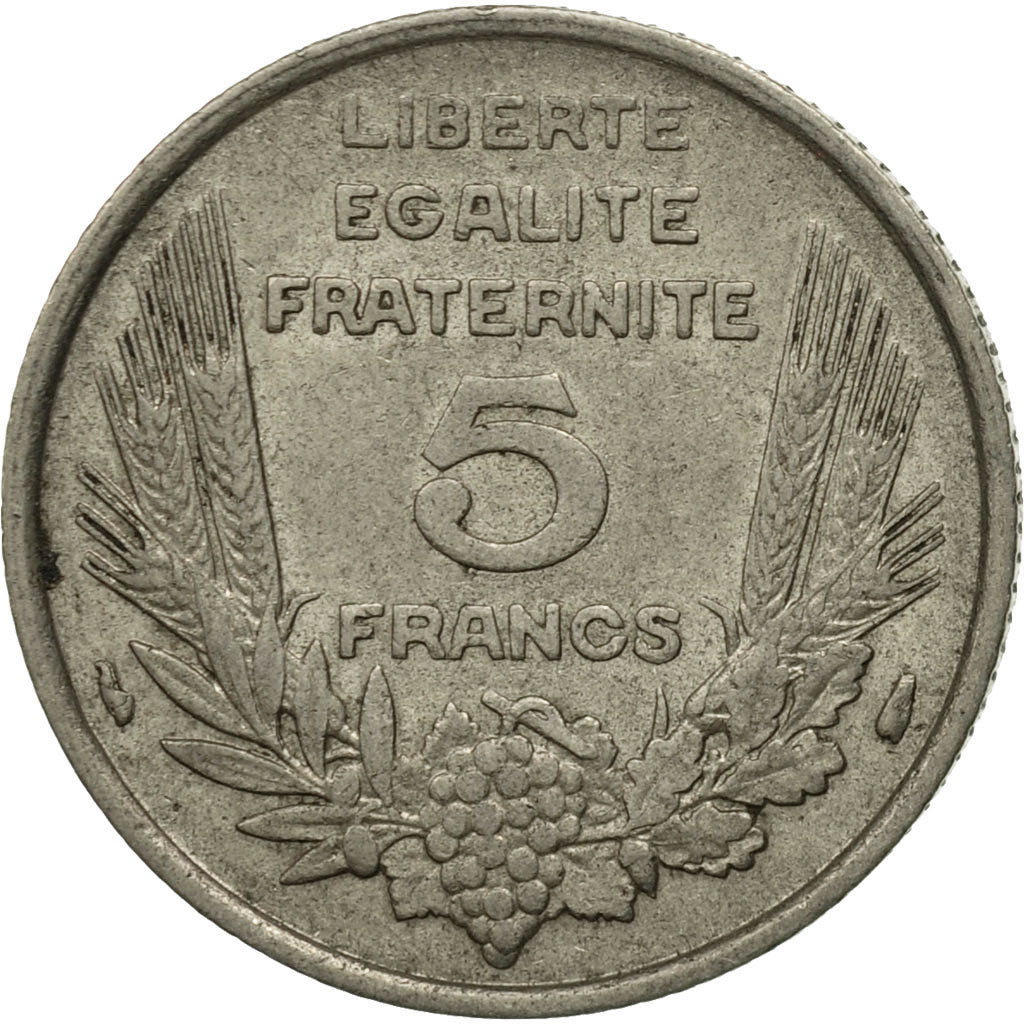 Munten, Frankrijk, Bazor, 5 Francs, 1933, Paris, FR, Nickel, KM:887, Gadoury:753