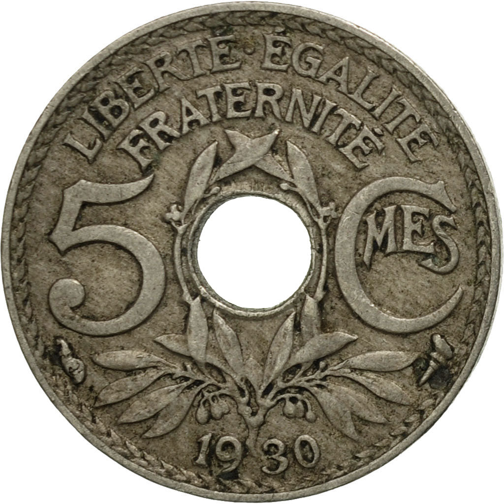 Munten, Frankrijk, Lindauer, 5 Centimes, 1930, Paris, FR+, Copper-nickel