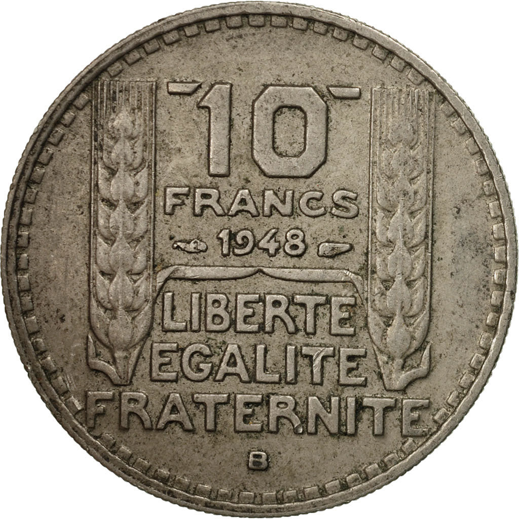 Munten, Frankrijk, Turin, 10 Francs, 1948, Beaumont - Le Roger, FR+