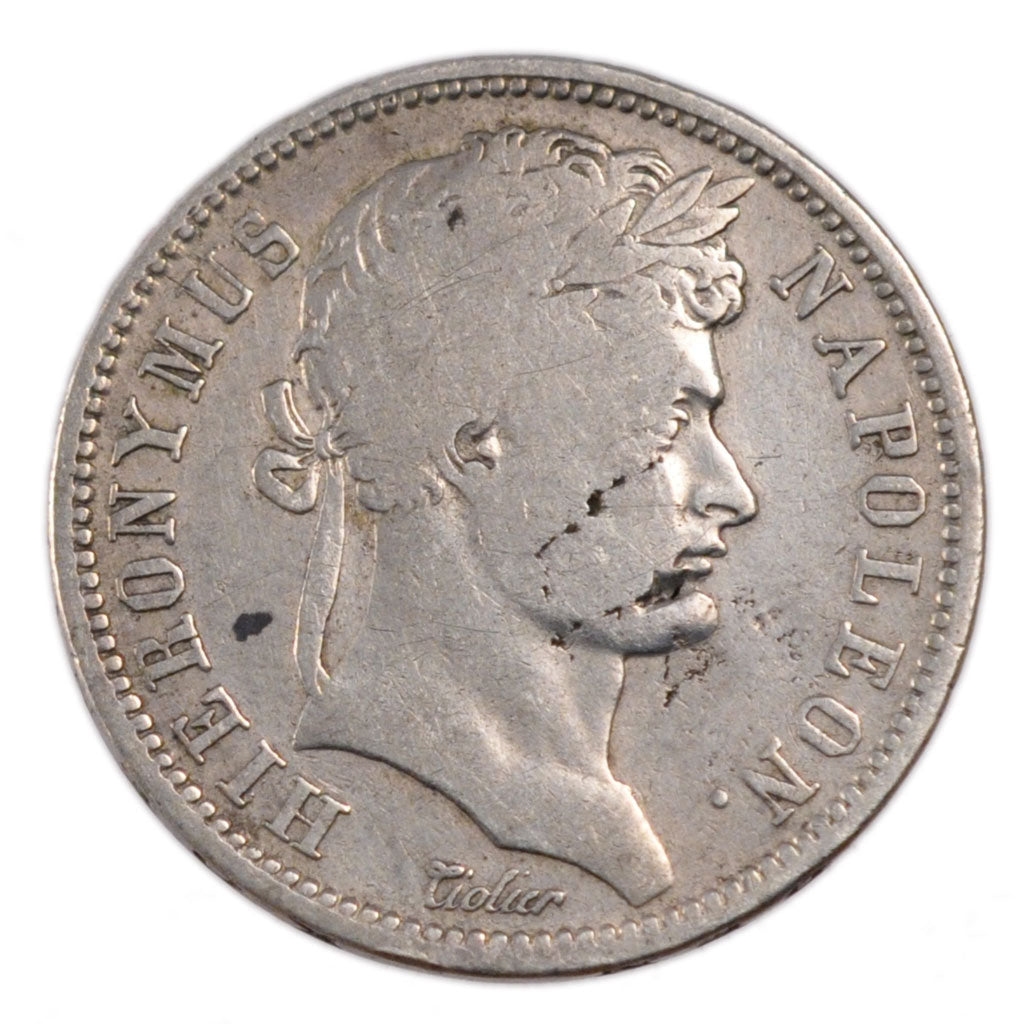 Germany, 2 Franken, 1808, Cassel, VF(20-25), Silver, 9.80