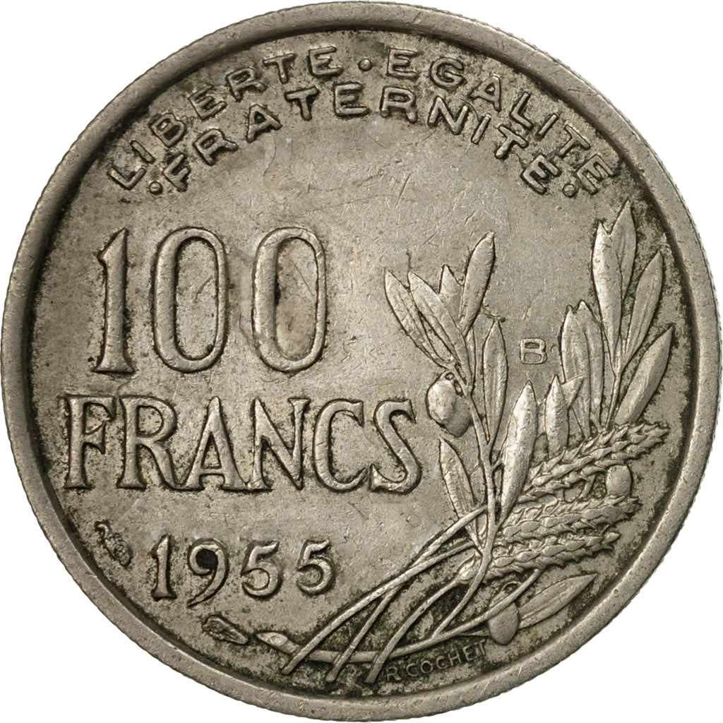 Monnaie, France, Cochet, 100 Francs, 1955, Beaumont - Le Roger, TB+