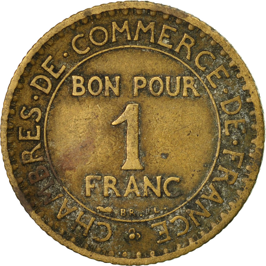Munten, Frankrijk, Chambre de commerce, Franc, 1923, Paris, FR, Aluminum-Bronze