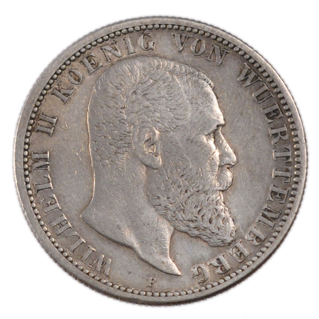 Coin, German States, WURTTEMBERG, Wilhelm II, 2 Mark, 1903, Freudenstadt