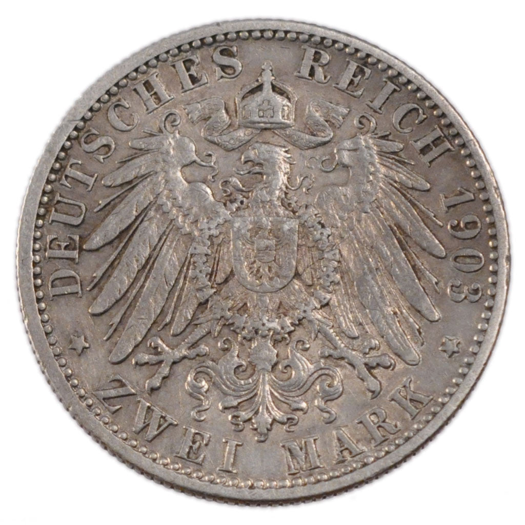 Coin, German States, WURTTEMBERG, Wilhelm II, 2 Mark, 1903, Freudenstadt