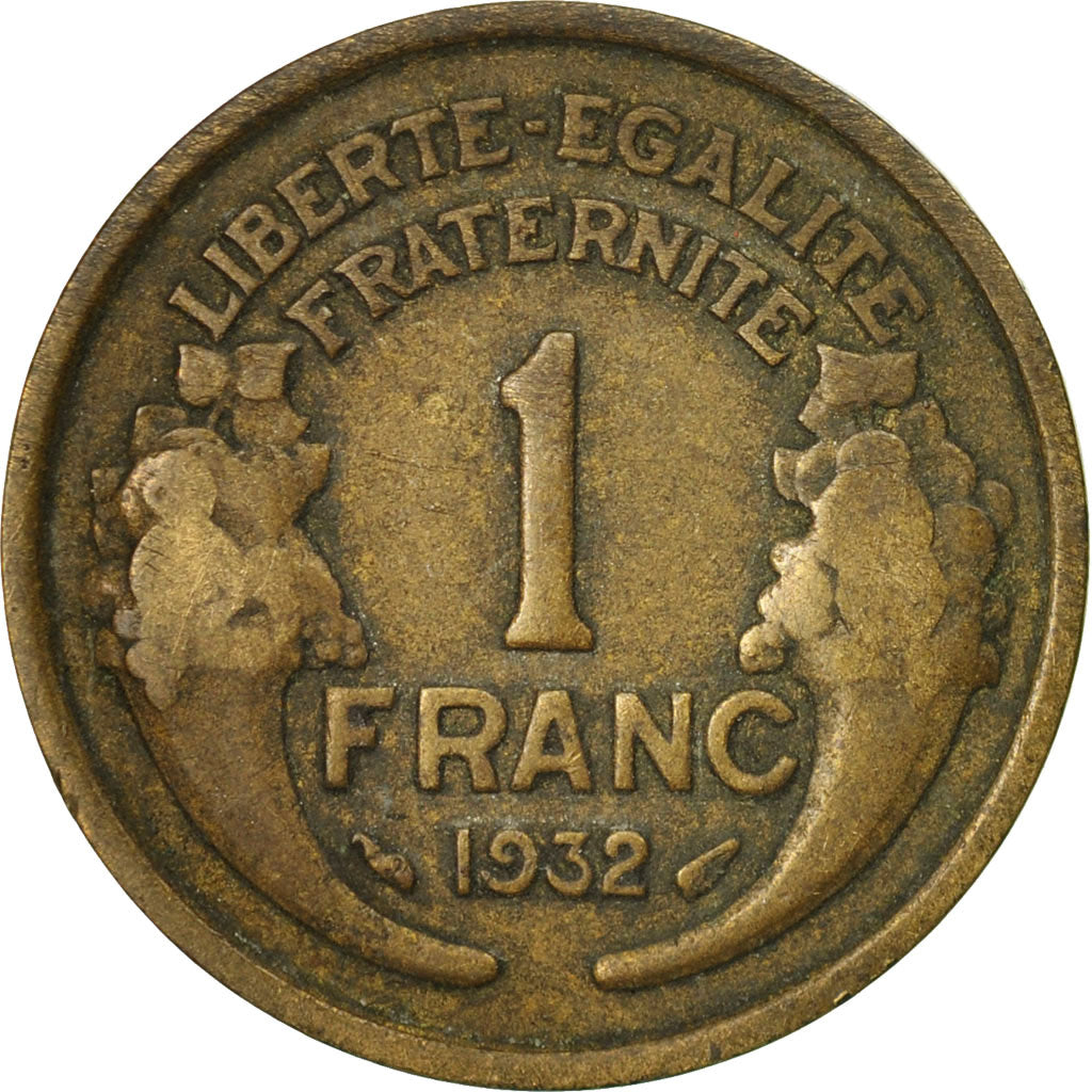 Moneta, Francja, Morlon, Franc, 1932, Paris, VF(20-25), Aluminium-Brąz, KM:885