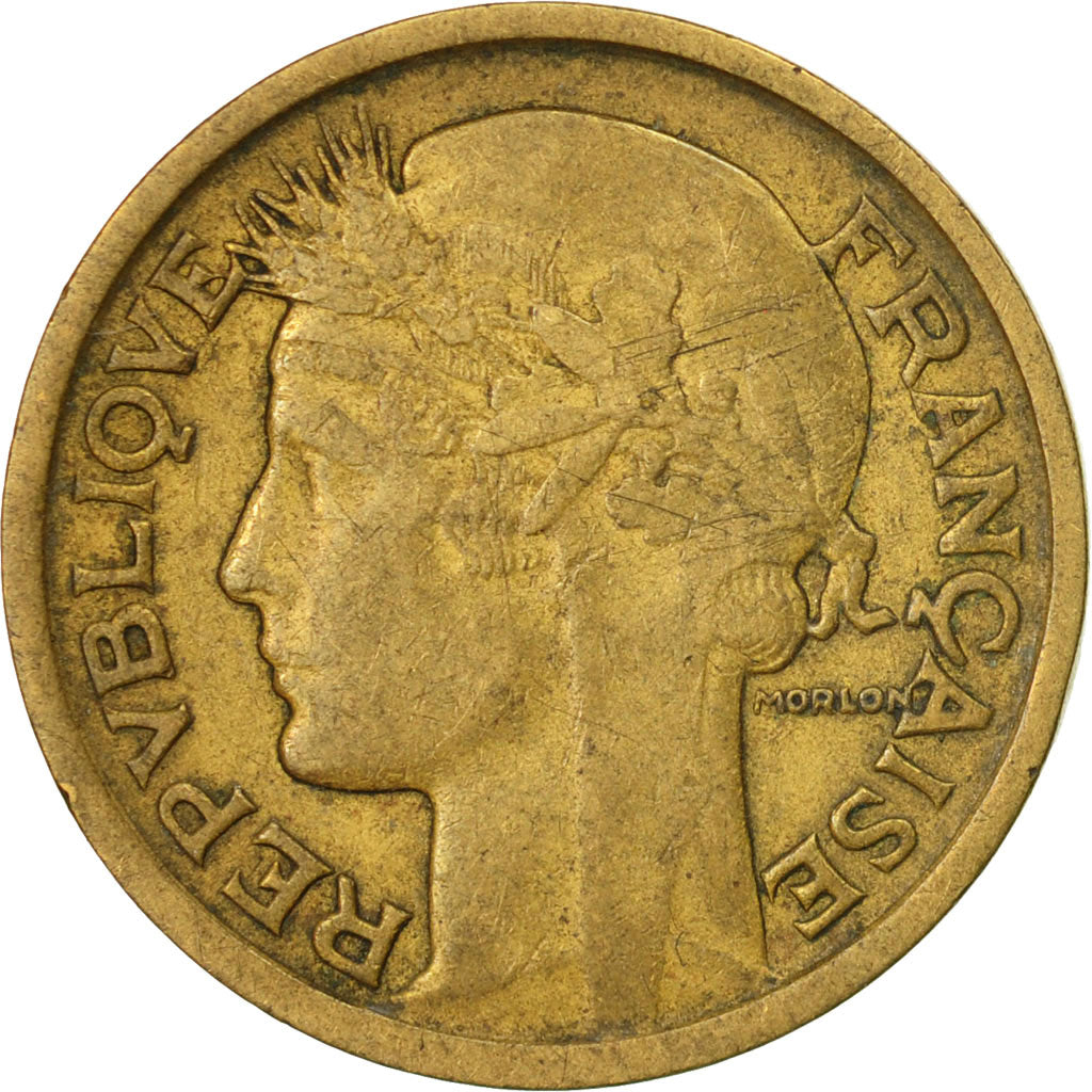 Moneta, Francja, Morlon, Franc, 1938, Paris, VF(30-35), Aluminium-Brąz, KM:885