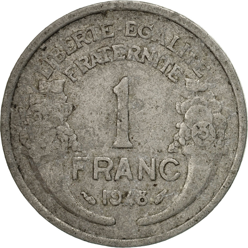Moneta, Francja, Morlon, Franc, 1948, Paris, VF(20-25), Aluminium, KM:885a.1