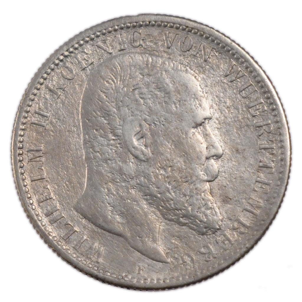 Coin, German States, WURTTEMBERG, Wilhelm II, 2 Mark, 1904, Freudenstadt