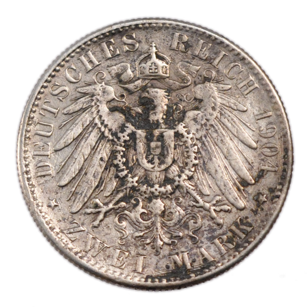 Coin, German States, WURTTEMBERG, Wilhelm II, 2 Mark, 1904, Freudenstadt