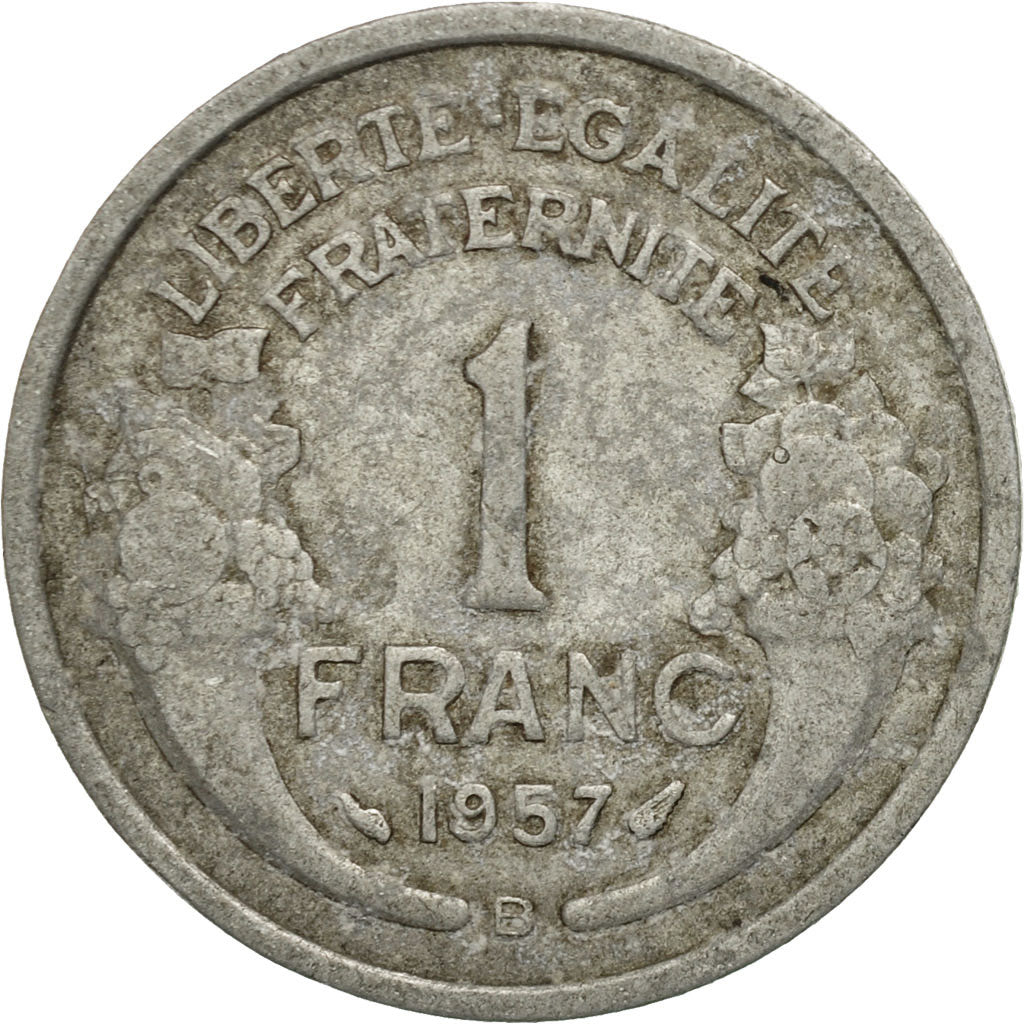 Monnaie, France, Morlon, Franc, 1957, Beaumont - Le Roger, TB+, Aluminium