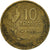 Moneda, Francia, Guiraud, 10 Francs, 1953, Paris, BC+, Aluminio - bronce