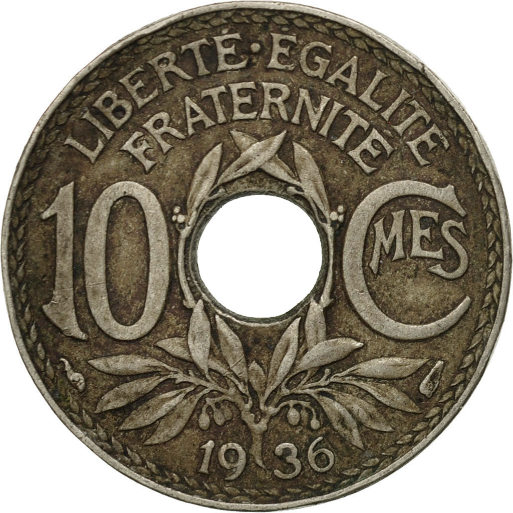 Coin, France, Lindauer, 10 Centimes, 1936, Paris, VF(20-25), Copper-nickel