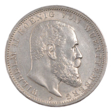 GERMAN STATES, 3 Mark, 1908, Freudenstadt, KM #635, AU(50-53), Silver, 33, 16.60