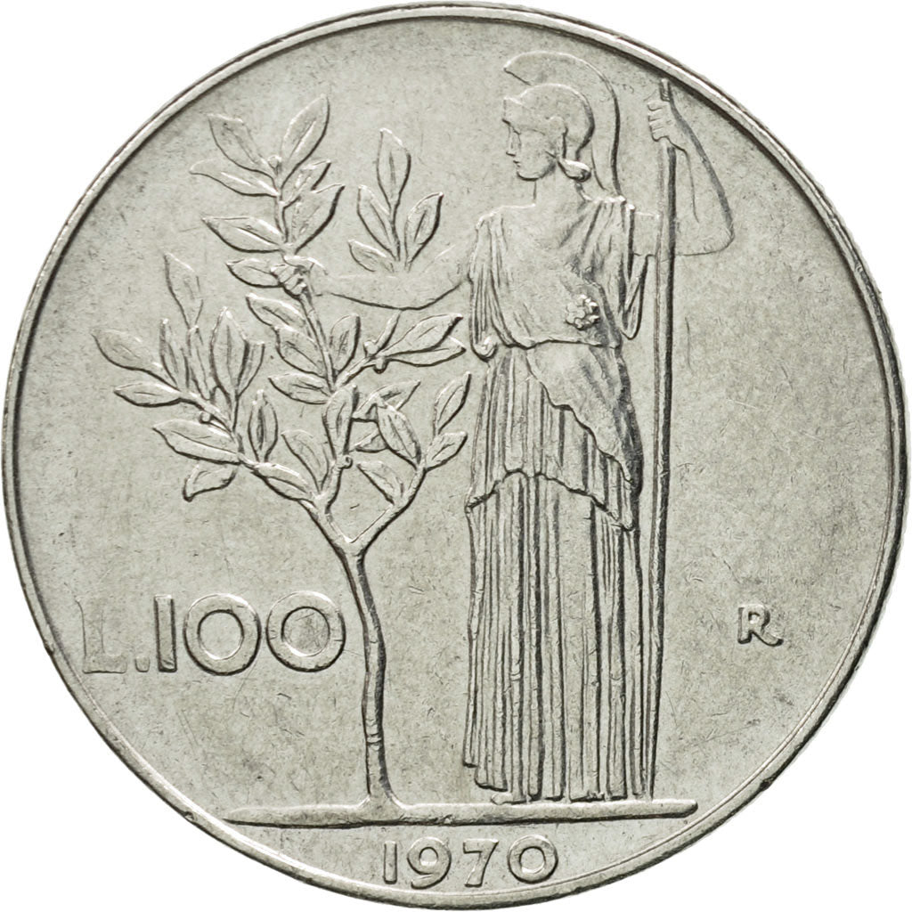 Münze, Italien, 100 Lire, 1970, Rome, SS, Stainless Steel, KM:96.1