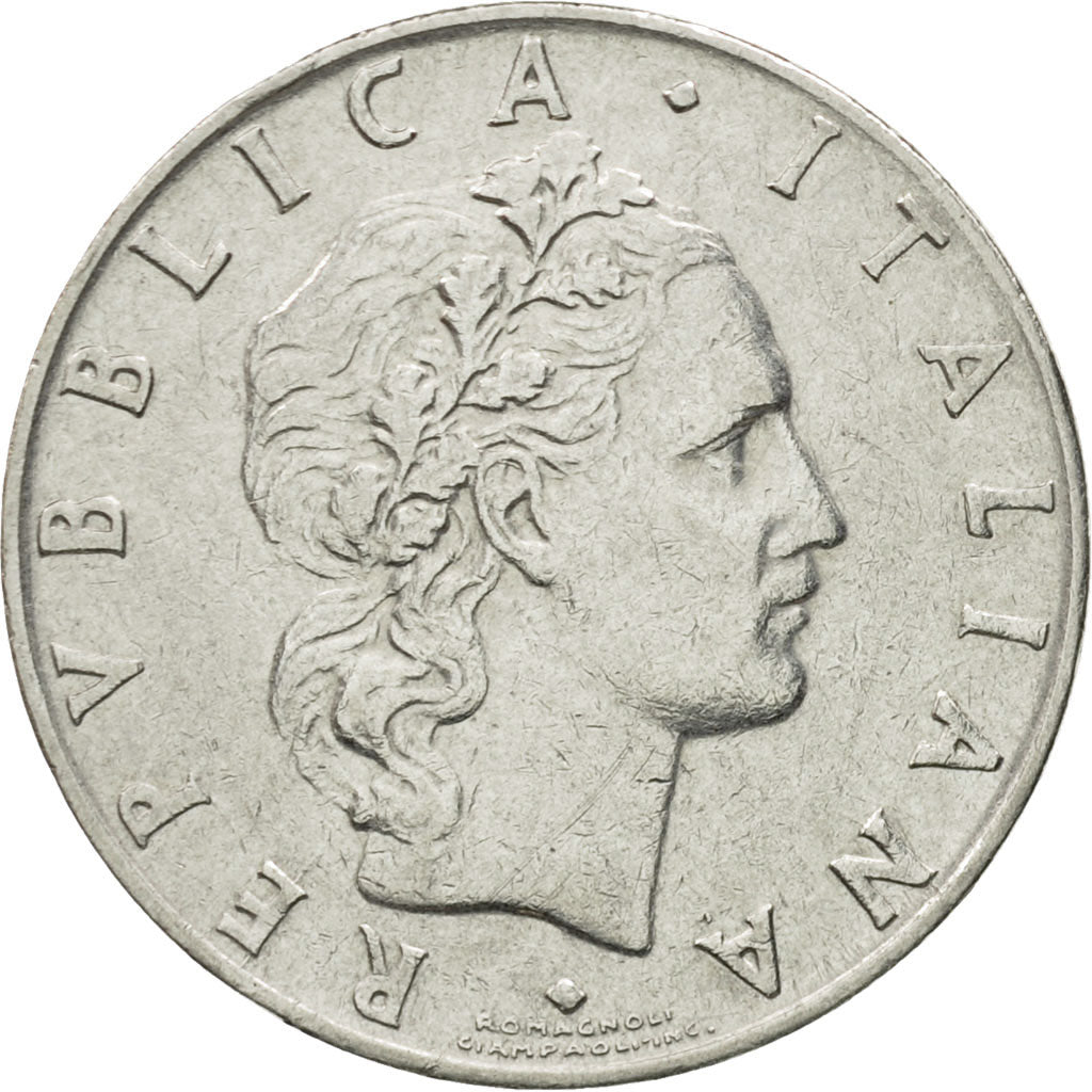 Münze, Italien, 50 Lire, 1965, Rome, SS, Stainless Steel, KM:95.1