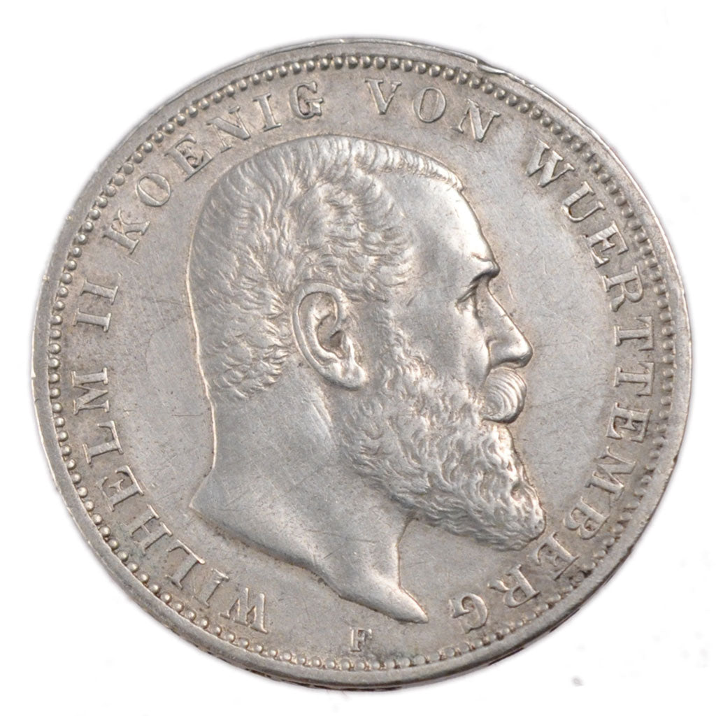 GERMAN STATES, 3 Mark, 1911, Freudenstadt, KM #635, EF(40-45), Silver, 33, 16.60