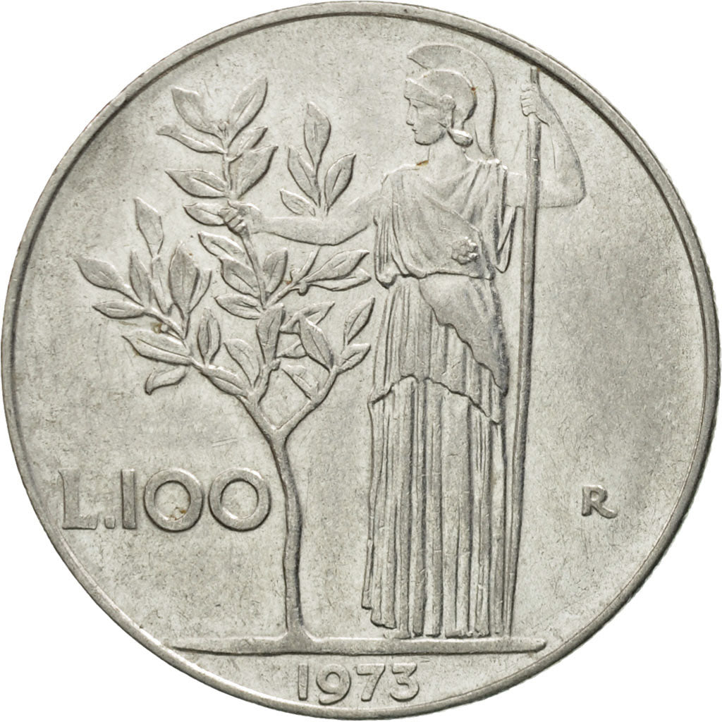 Munten, Italië, 100 Lire, 1973, Rome, ZF, Stainless Steel, KM:96.1