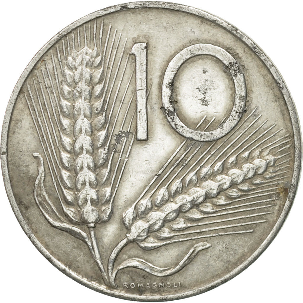 Munten, Italië, 10 Lire, 1974, Rome, FR+, Aluminium, KM:93
