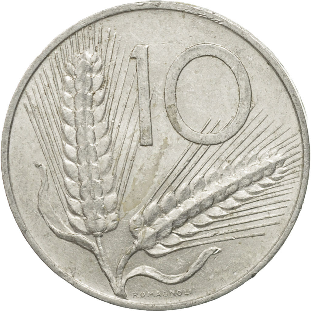 Coin, Italy, 10 Lire, 1951, Rome, VF(30-35), Aluminum, KM:93