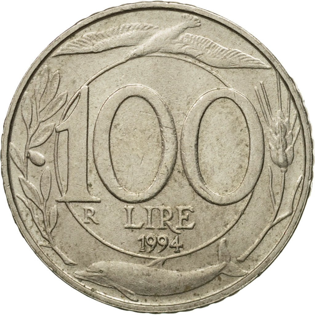 Coin, Italy, 100 Lire, 1994, Rome, VF(30-35), Copper-nickel, KM:159